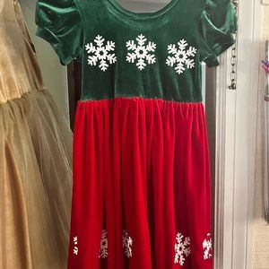 Taylor Joelle velvet snowflake dress